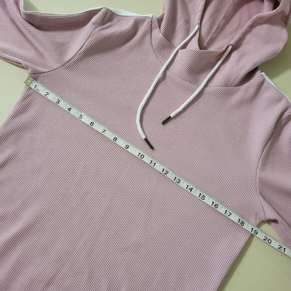 Amongst Others Women's Mauve Waffle-knit Hooded Long Sleeve Top - Picture 3 of 11